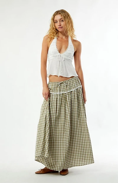 Daisy Street Gingham Maxi Skirt