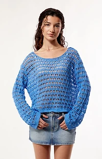 Your Favorite Willa Boat Neck Open Knit Sweater