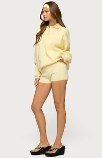 Edikted Lorie Oversized Knit Polo Sweater