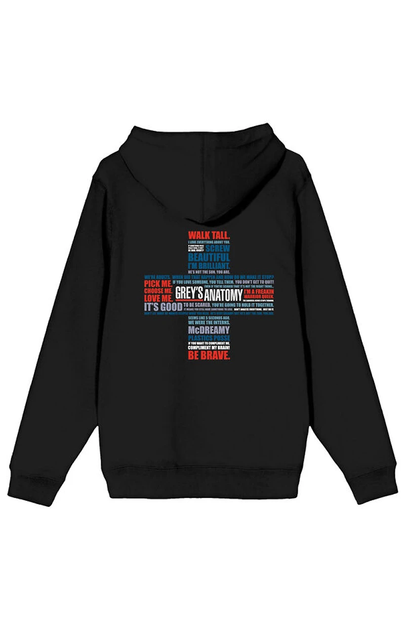 Grey's Anatomy Cross Collage Zip Up Hoodie