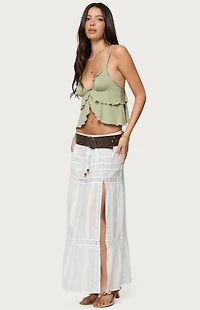 Edikted Kailan Ruffled Babydoll Top