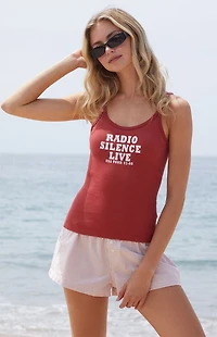 John Galt Red Beyonca Radio Silence Tank Top