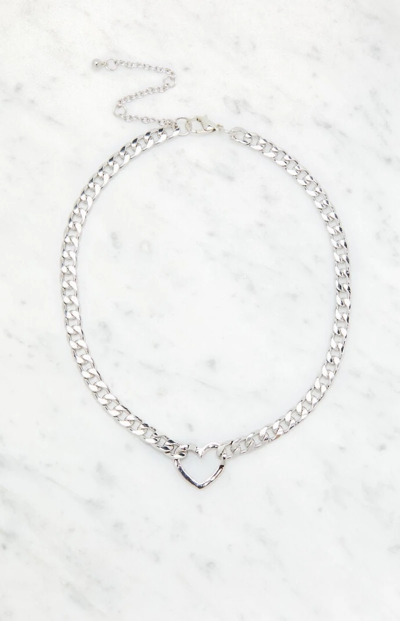 LA Hearts Heart Cuban Chain Necklace