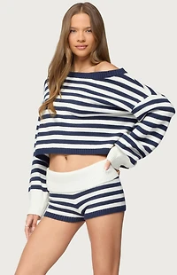 Edikted Saphi Striped Oversized Knit Sweater