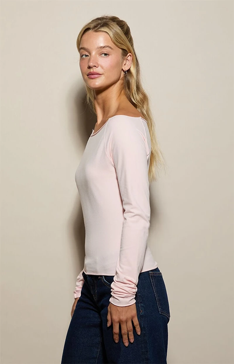 Pacsun Mia Off-The-Shoulder Long Sleeve T-Shirt