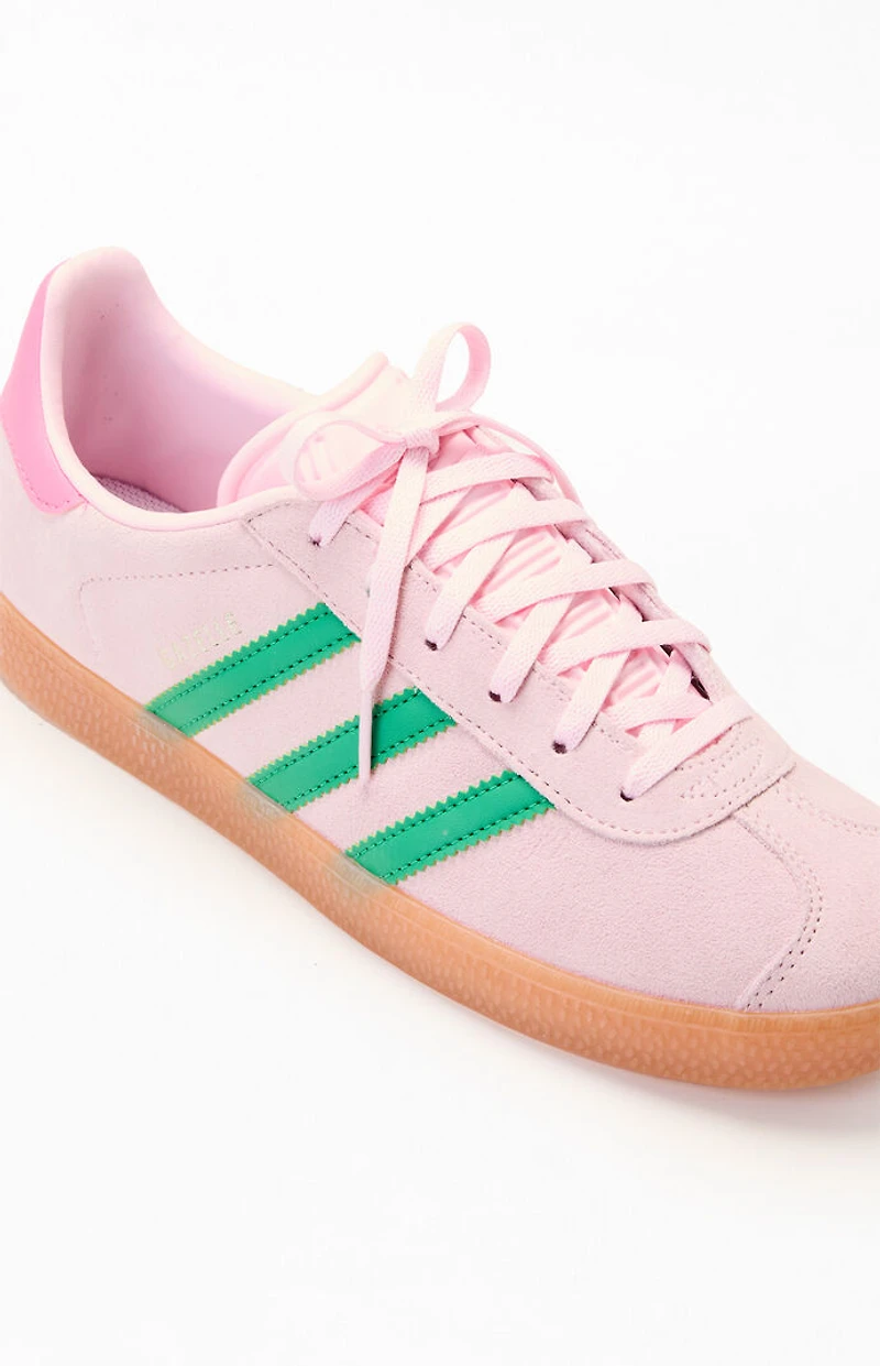 adidas Kids Pink & Green Gazelle Shoes
