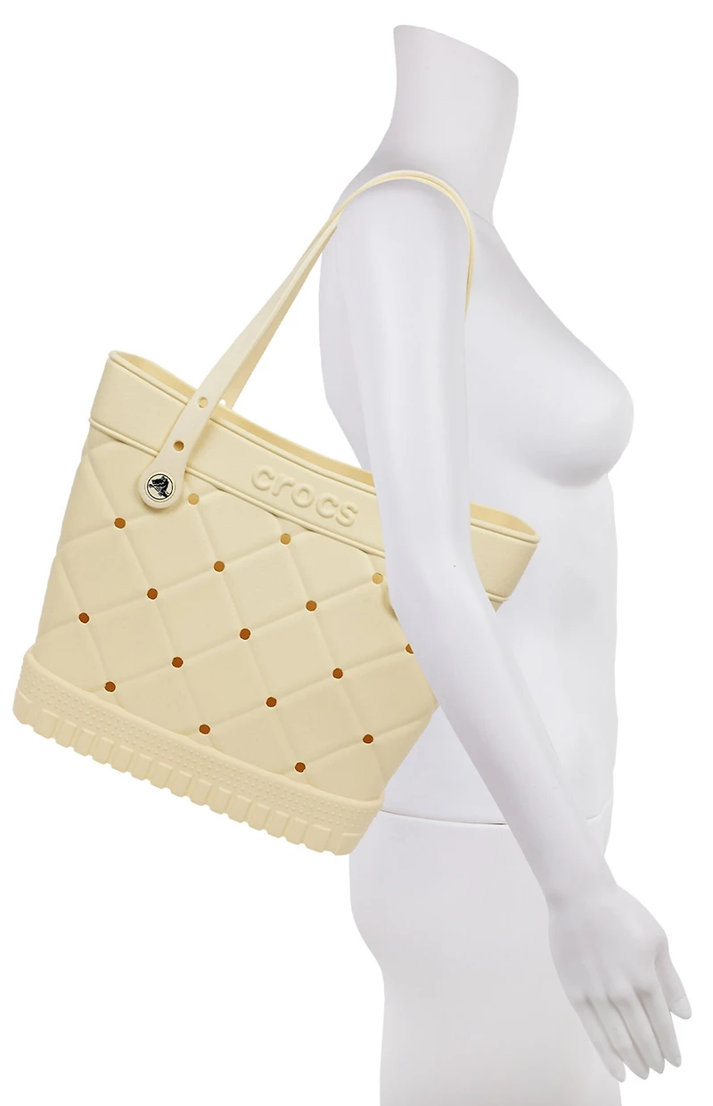 Crocs Yellow Medium Quilted Tote Bag