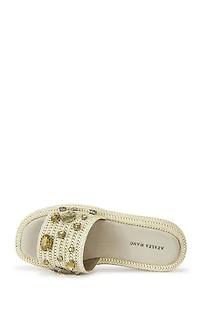 AZALEA WANG Women's Tan Baste Sandals