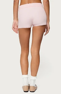 Edikted Lorie Ribbed Knit Shorts