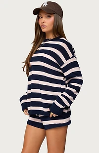 Edikted Amaris Oversized Striped Knit Sweater