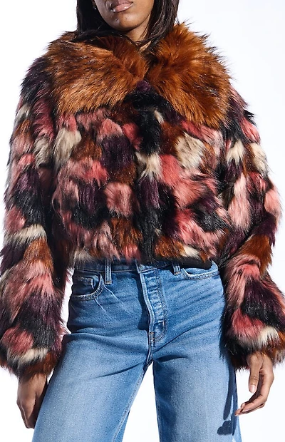 AZALEA WANG Molly Faux Fur Coat