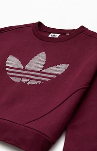 adidas Kids Glitter Trefoil Crew Neck Sweatshirt