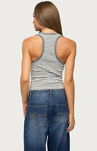 Edikted Sindy Studded & Striped Tank Top