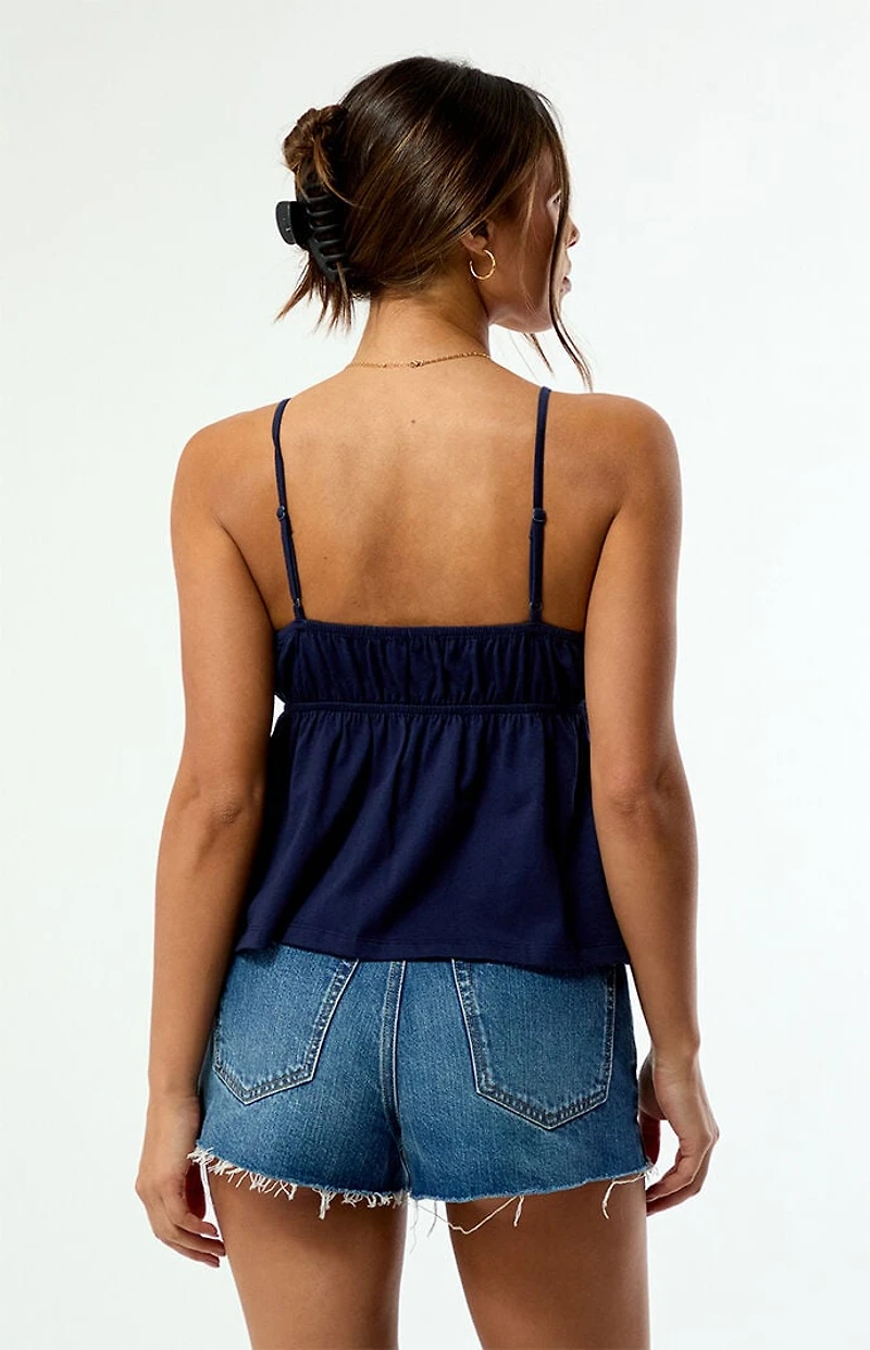 Your Favorite Elena Beaded V-Neck Babydoll Top