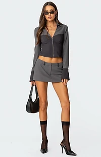 Edikted Angela Tailored Zip Up Top