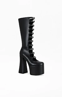 AZALEA WANG Women's Tomlin Black Platform Boots
