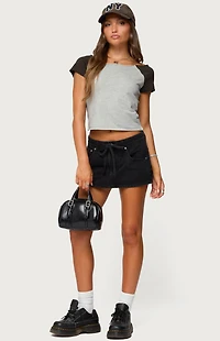 Edikted Liva Contrast Raglan T-Shirt