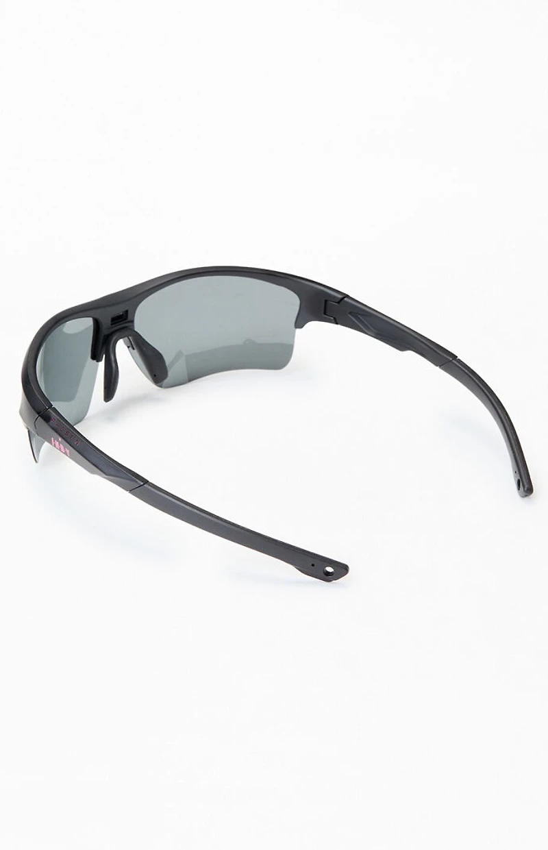 INDY Sunglasses x Pacsun Black Classic Sport Shield Sunglasses