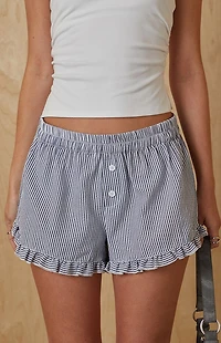 Your Favorite Pinstripe Ruffle Boxer Shorts