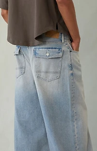 Pacsun Ryder Ultra Baggy Jeans Light Blue Tint