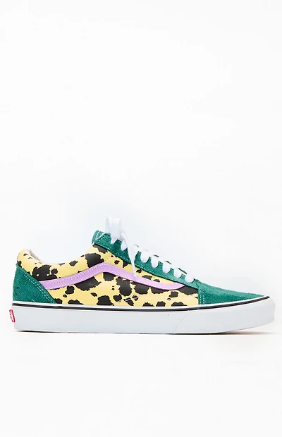Awake NY x Vans Green Animal Spots Classic Old Skool Shoes