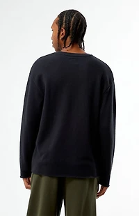 Pacsun Black Basic Waffle Knit Long Sleeve Shirt