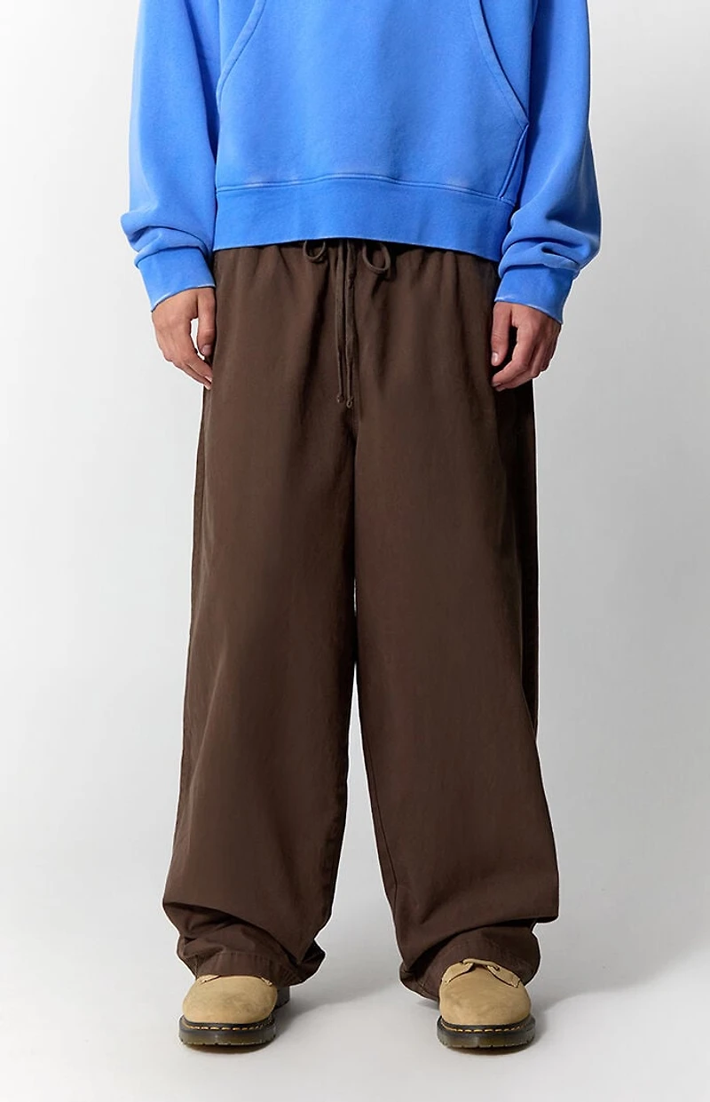 Pacsun Brown Drawstring Baggy Trousers