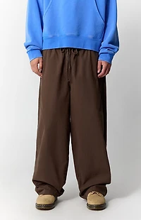 Pacsun Brown Drawstring Baggy Trousers