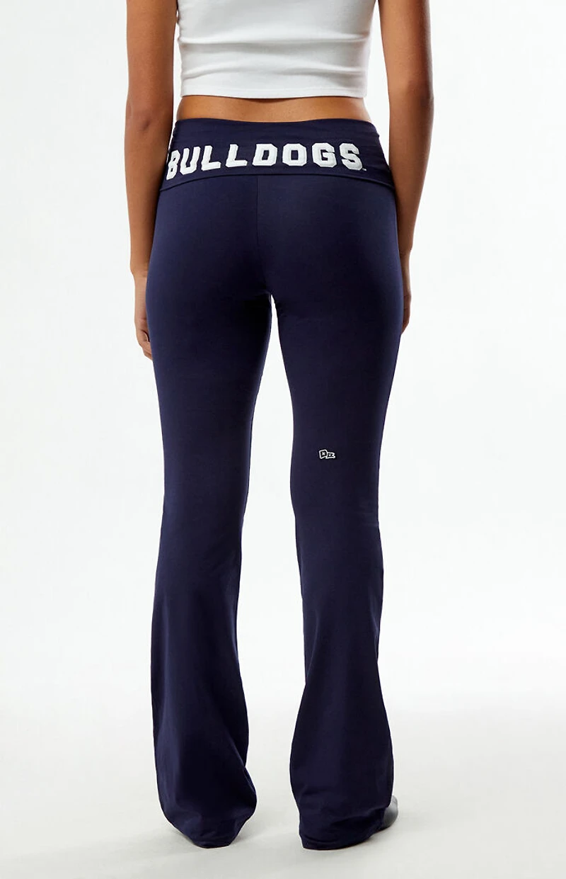 HYPE & VICE Yale Bulldogs Fold-Over Yoga Pants