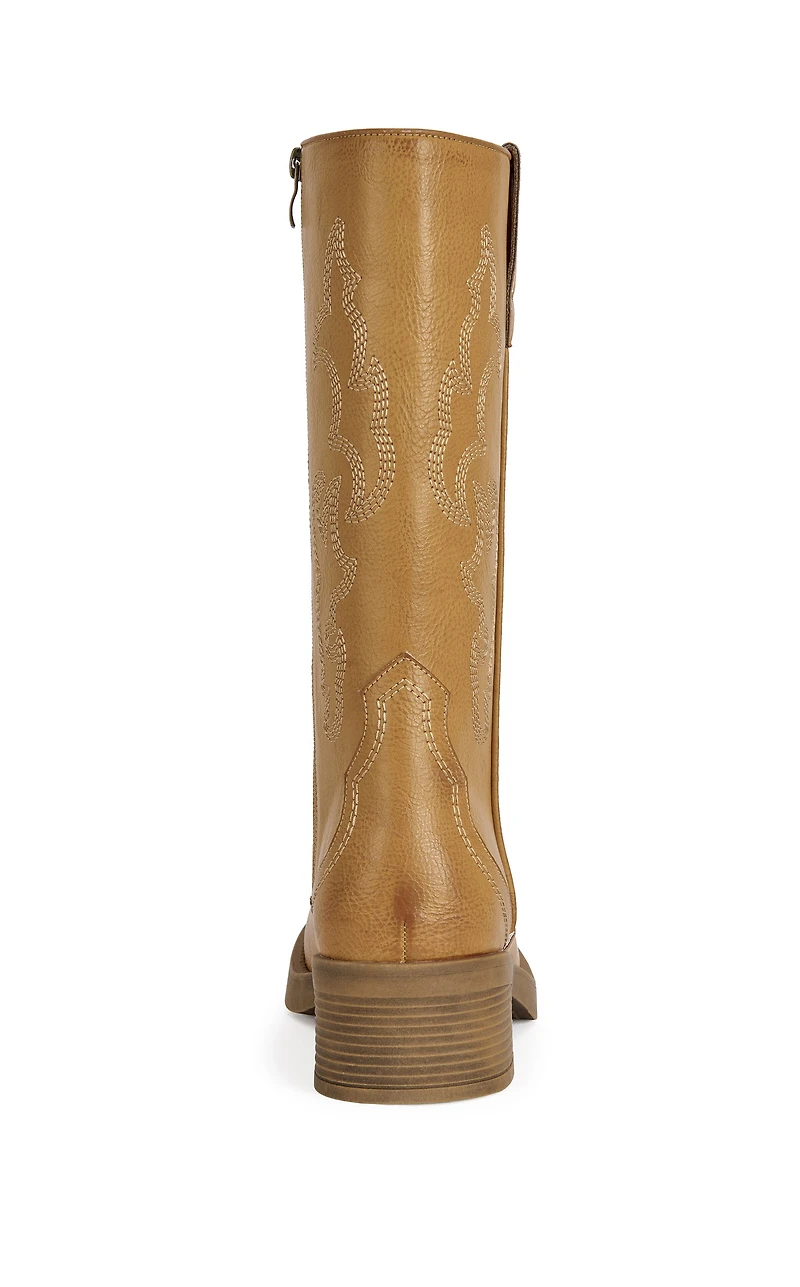 AZALEA WANG Women's Mariana Tan Western Boots