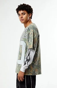 Pacsun Camo LA Division 80 Layered Long Sleeve T-Shirt