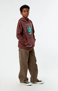 Five Nights at Freddy's Kids Game Over Checkerboard Pigment Hoodie