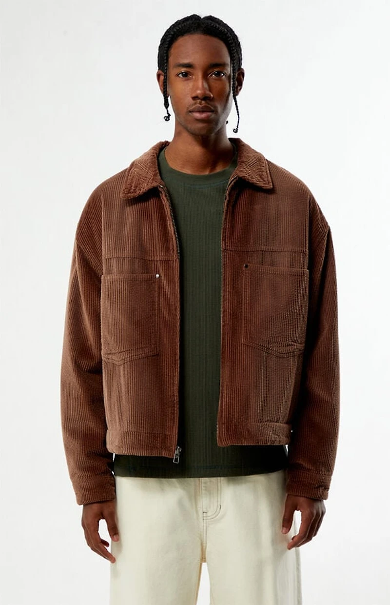 Pacsun Brown Corduroy Billie Gas Jacket