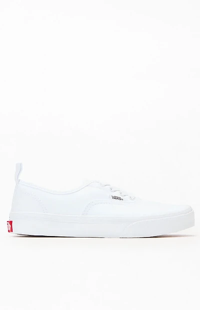 Vans Kids White Authentic Elastic Lace Shoes