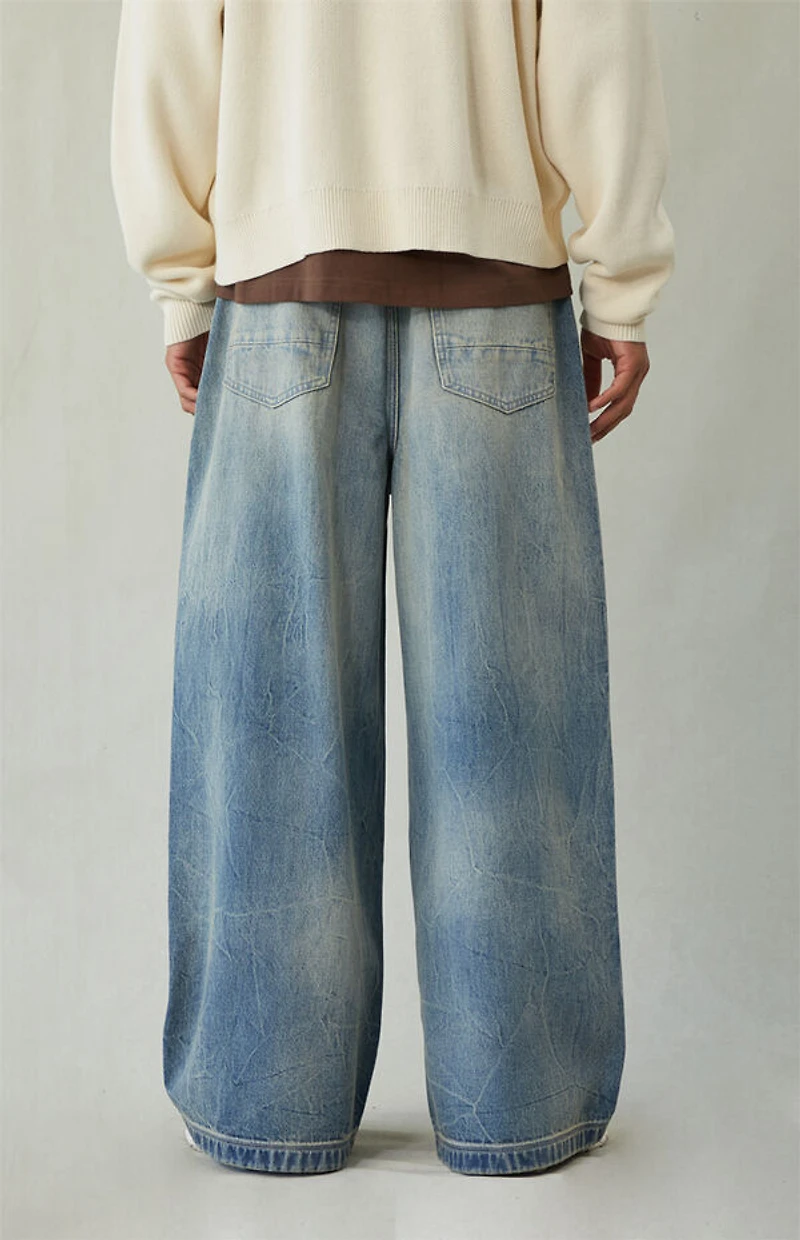 Pacsun Ryder Ultra Baggy Jeans Medium Blue Tint