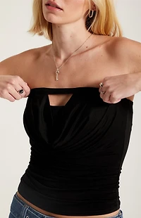 Third Charm Lucy Cowl Cutout Tube Top