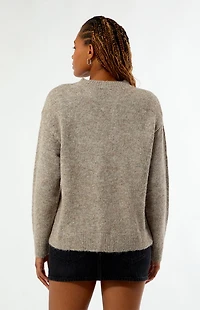 Daisy Street Tie Front Slouchy Knit Oversized Cardigan
