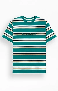 Guess Jeans Striped Embroidered T-Shirt