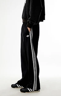 adidas Black Baggy Three Stripe Track Pants