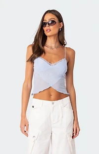 Edikted Crossover Mesh Tank Top