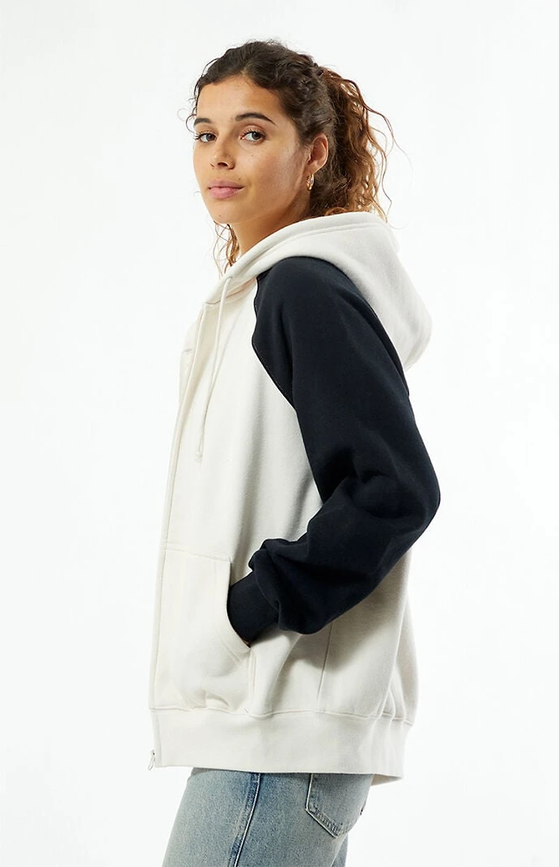 Pacsun Colorblock Raglan Zip Up Hoodie