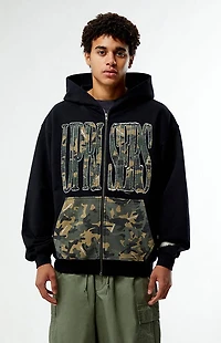 UPRISERS Black Camo Full Zip Hoodie