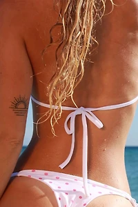 Zuco Swim Pink Polka Dot Triangle Bikini Top