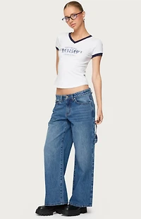Edikted Petite Carpenter Low Rise Jeans