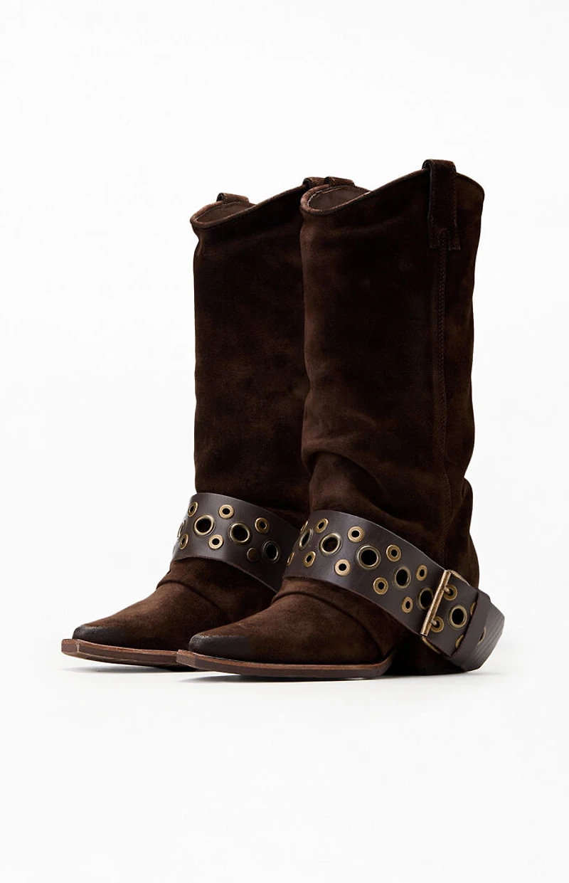 Steve Madden Women's Ashwood Brown Suede Boots