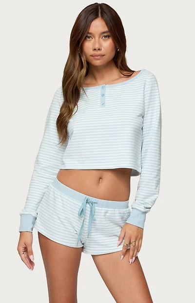 Edikted Margret Striped Long Sleeve Top