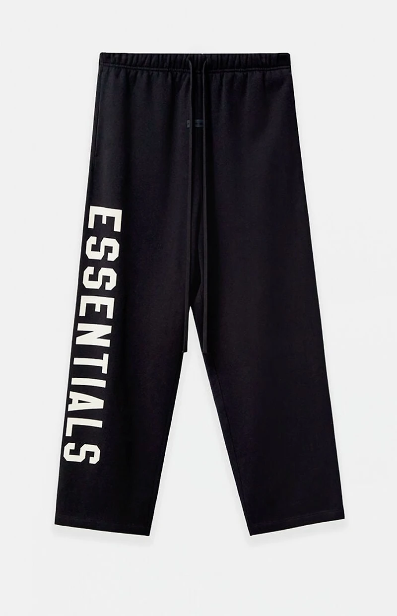 Fear of God ESSENTIALS Jet Black Lounge Fleece Baggy Sweatpants
