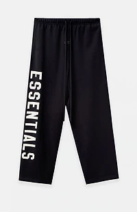 Fear of God ESSENTIALS Jet Black Lounge Fleece Baggy Sweatpants