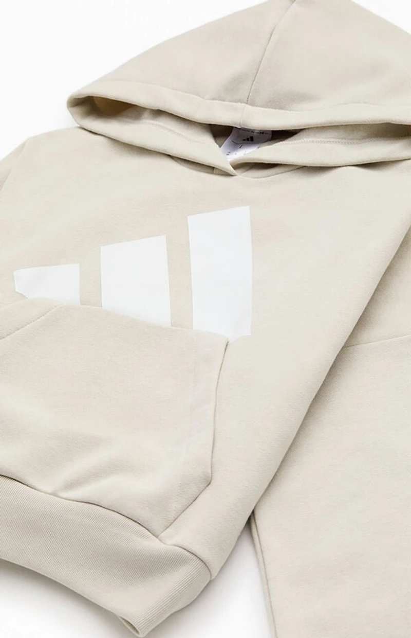 adidas Kids Beige Essentials Big Logo Hoodie