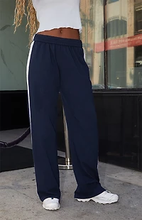 John Galt Navy & White Side Stripe Anastasia Sweatpants